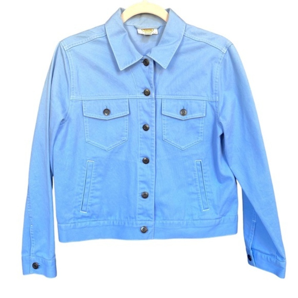 Talbots Sky Blue Denim Button Down Jacket - image 2